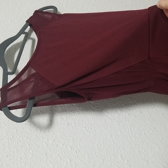 Burgundy Hi-Low Dress - Picture 4 of 8